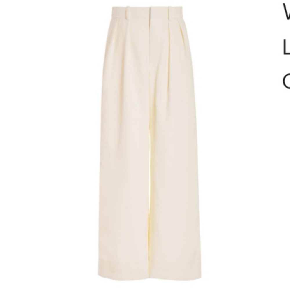 WARDROBE.NYC Cream Low-Rise Wool Trousers